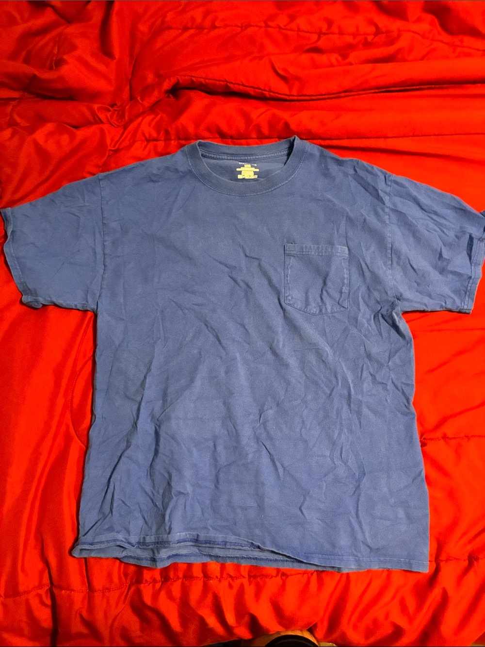 Hanes Men's Blue Pocket T-Shirt